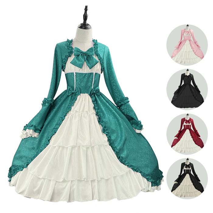大きいサイズ 定番 全5色 5XL 2XL コスチューム XL 蝶結び メイド 宮廷風 ハロウイン ハロウイン衣装 洋服 コスプレ衣装 衣装 3XL アニメ 可愛い 文化祭 ゴスロリ M コスプレ メイド服 仮装 lolita 4XL S お姫様 ワンピース L 学園祭 ウェイトレス ロリータ レディース