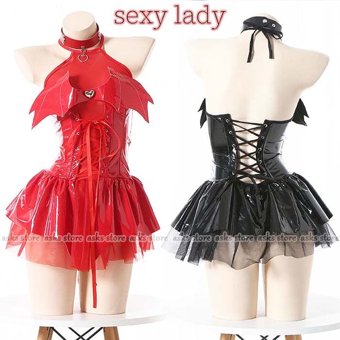 コスプレ衣装 魔女 コスチューム コスプレ ミニスカート ベビードール 小悪魔 誘惑 吸血鬼キャラクター レディース 仮装 可愛い 首輪 演出 コスチューム ウィッチ ハロウィン エロ cosplay ハロウィン 過激 セクシー 変身 デビル メイド ランジェリー お化け 萌え 仮装