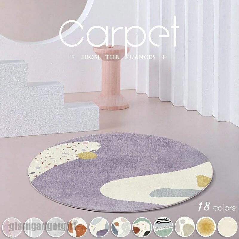 colors ラグ 夏用 オールシーズン ギフト リビング 廊下 プレゼント 滑り止め付き 新生活 応援 北欧 送料無料 冬 洗える 18 室内 通年用 丸形 ウォッシャブル マット おしゃれ シンプル