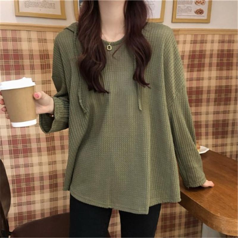 長袖 夏 レイヤード プルオーバー Tシャツ フード付き ブラウス 秋 透け感 カジュアル シアートップス ..