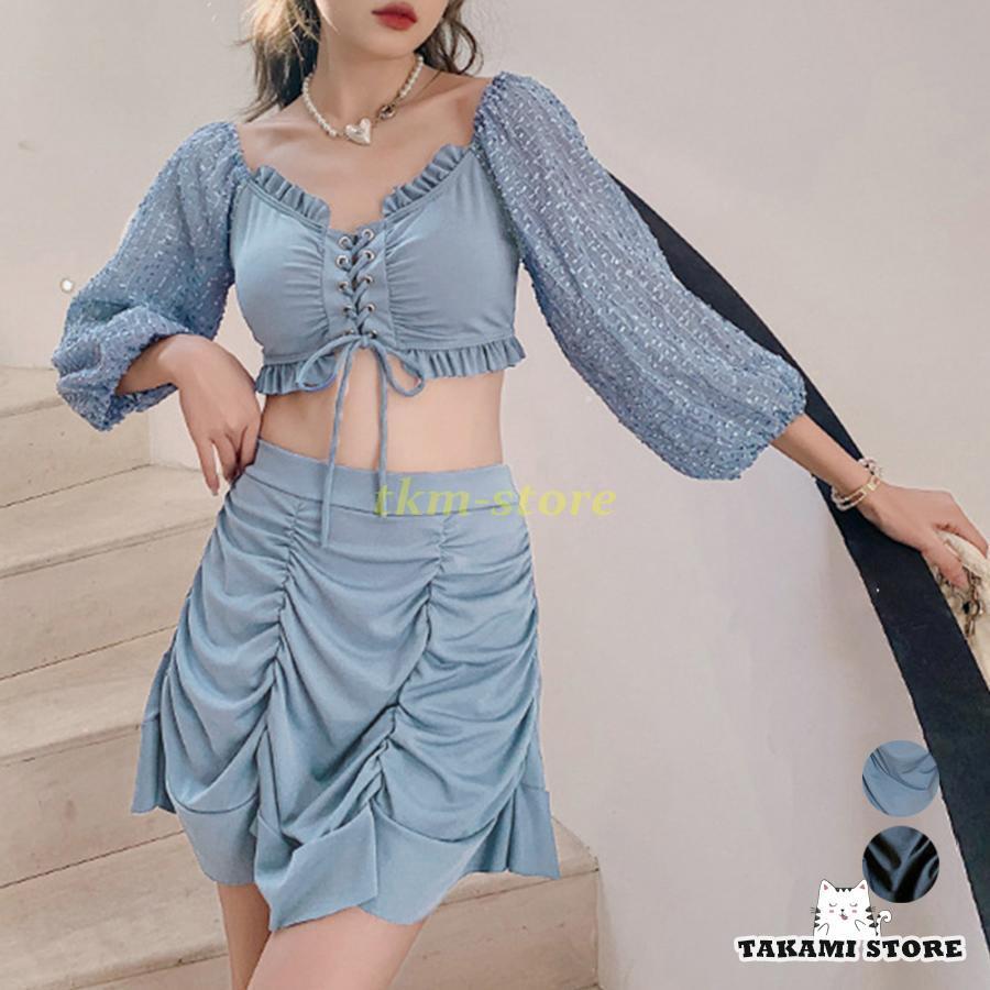 水着体型カバー フリルビキニ夏