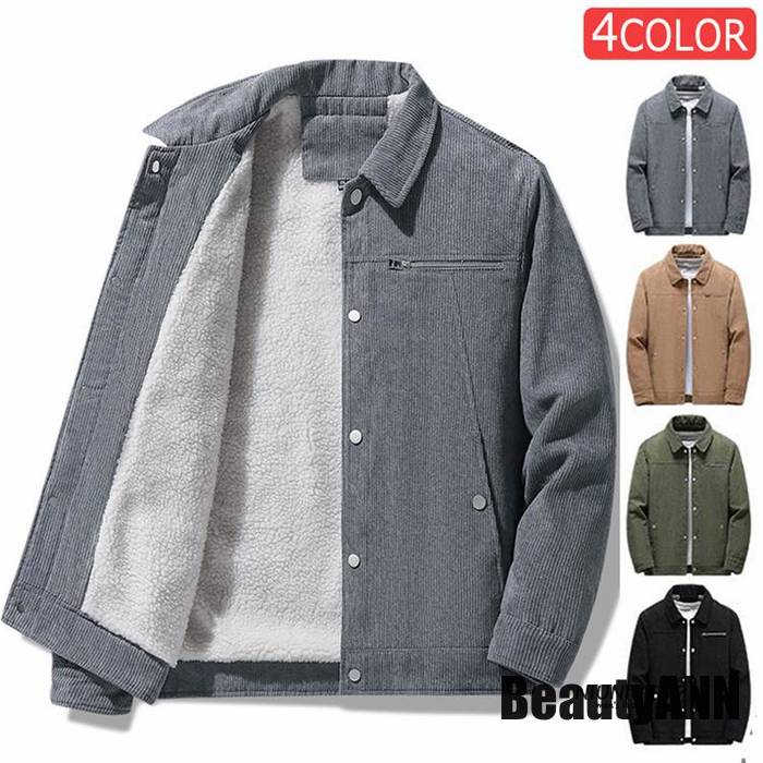 ボアジャケット裏起毛メンズ冬コーチ...