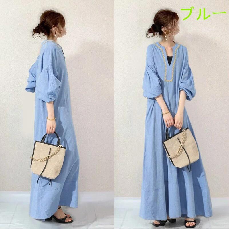 上品 おしゃれ きれいめ 軽量 半袖ゆったり カジュアル パフスリーブ