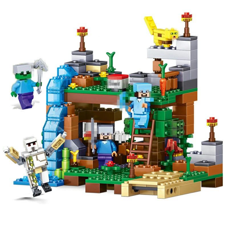 ミニフィグ 子ども キッズ 互換 洞窟セット マインクラフト風 知恵 入園ギフト ミニフィギュア クリスマス レゴ互換 4つの世界(ワールド) ブロック おもちゃ 誕生日プレゼント LEGO互換 マイクラ風 2