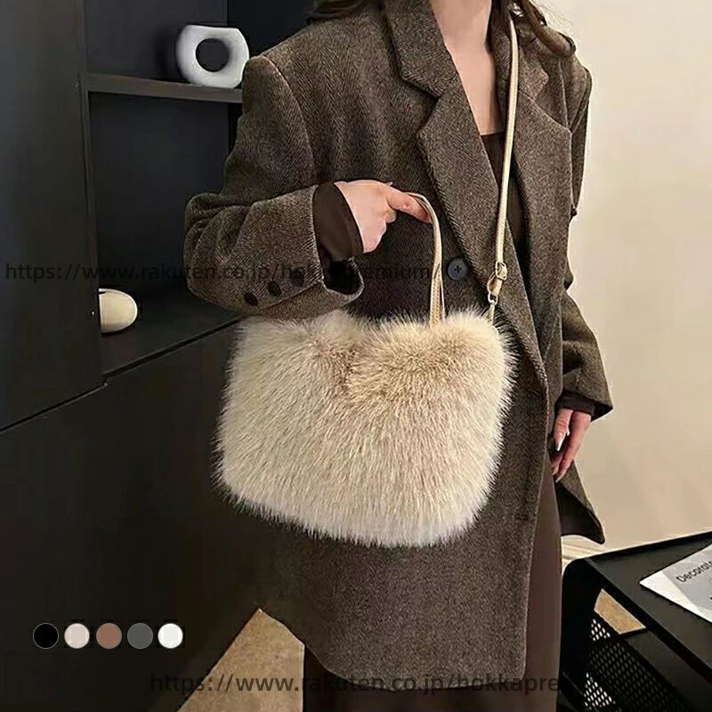 ハンドバッグ ショルダー 斜め掛け レディース 小物入れ もこもこ ふわふわ 軽量 個性 手提げ 小さめ 肩掛け 大容量 バッグ 可愛い トートバッグ ショルダーバッグ