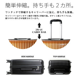 鏡面仕上げ小型スーツケースキャリーケースビジネストロリーTSAロック搭載容量62L4〜7泊用
