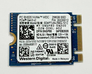 ̵WD PC SN520 NVMe 256GB SSD PCIe GEN3*2 SDAPTUW-256G-1012š