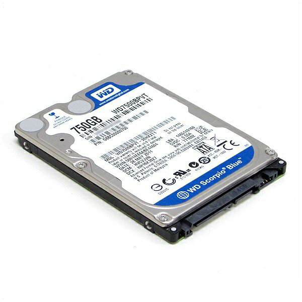 【中古】 2.5インチ WD Blue 2.5inch 750GB SATA WD7500BPVT WESTERNDIGITAL 内臓ハードディスク　増設HDD
