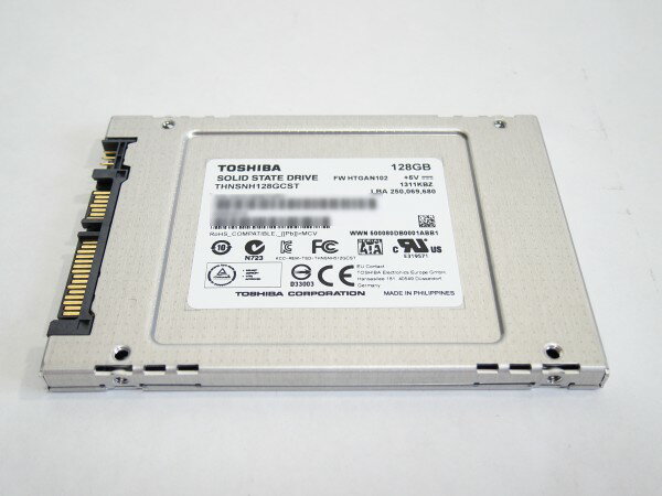 【中古】東芝 SSD 128GB 2.5インチ S-ATA HG5dシリーズ THNSNH128GCST 6Gb/s Toshiba 内臓SSD　増設SSD　送料無料