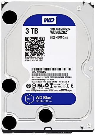 楽天E-SKY 中古PC販売【新品】送料無料★3.5インチ内蔵HDD WD Blue 3TB Desktop Hard Disk Drive 5400RPM SATA 6Gb/s 64MB Cache 3.5 Inch WD30EZRZ デスクトップパソコン用ハードディスク 3000GB 内蔵 交換HDD★3か月保証