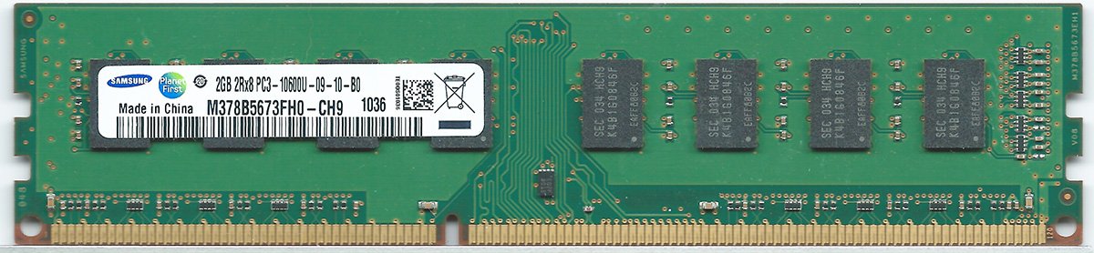 デスクトップ用メモリ Samsung DIMM DDR3 SDRAM PC3-10600 2GB (1333) PC3-10600U【中古】交換メモリ 増設メモリ