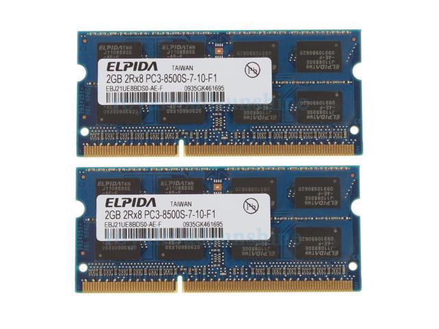 ノートPC用メモリ ELPIDA DDR3 1066 PC3-8500S 2GB 2枚セット 計4GB【送料無料】【中古】交換メモリ 増設メモリ
