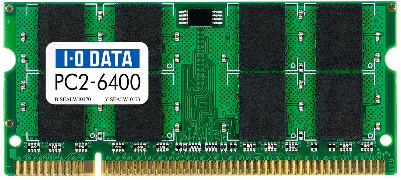 ノートパソコン用メモリ DDR2 メモリー I-O DATA PC2-6400 (DDR2-800) S.O.DIMM 2GB SDX800-2G【ポスト投函】【送料無料】【中古】