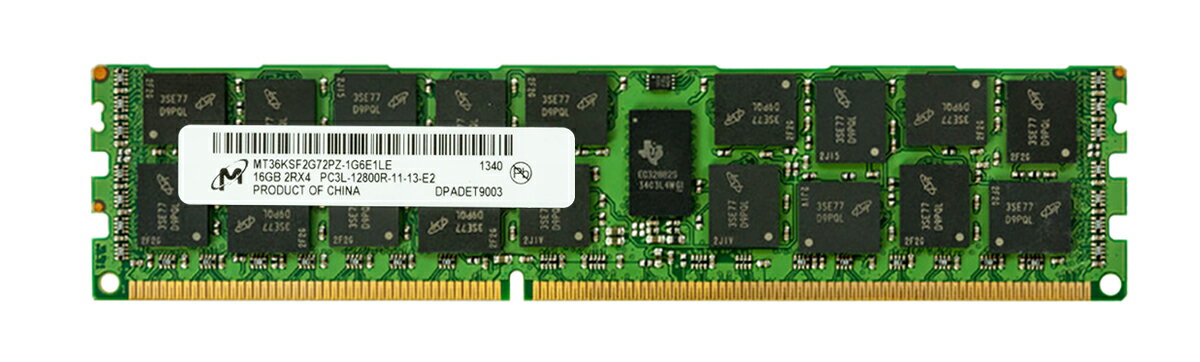 【中古】サーバー用メモリ ECC MICRON PC3L-12800R DDR3L 1600 MT36KSF2G72PZ 16GB 交換メモリ 【送料無料】増設メモリ