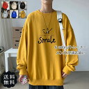 トレーナー メンズ Tシャツ 英字プリント 丸首 薄手 プルオーバー オーバーサイズ トップス カジュアル ゆったり 春 オシャレ おしゃれ