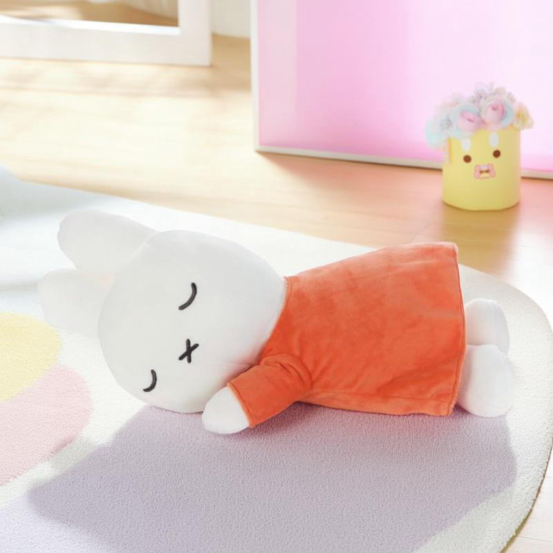 Miffy - ブルーナ すやすやフレンド ぬいぐるみ L ミッフィー 抱き枕 大きい ぬいぐるみ 寝顔 インテリア 飾り 癒やし かわいい キャラクター グッズ プレゼント 誕生日 ギフト 贈り物 タカラトミーアーツ