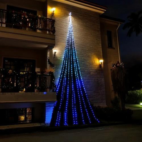 LEDナイアガラライト 8m（ブルーグラデーション） WG-2409BL クリスマス イルミネーション