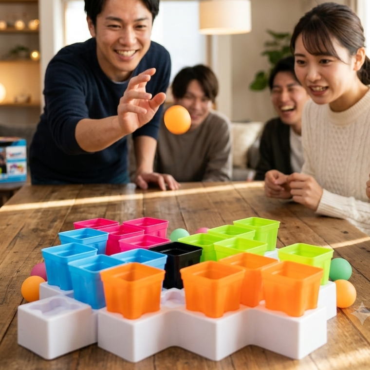 乐天商城 - PONG BOMB ポンボム パーティーゲーム 卓上ゲーム ピンポン玉 バウンド アクションゲーム 対戦ゲーム 室内 遊び 6歳〜 子ども 大人 誕生日 プレゼント ギフト 友愛玩具 TY-0124