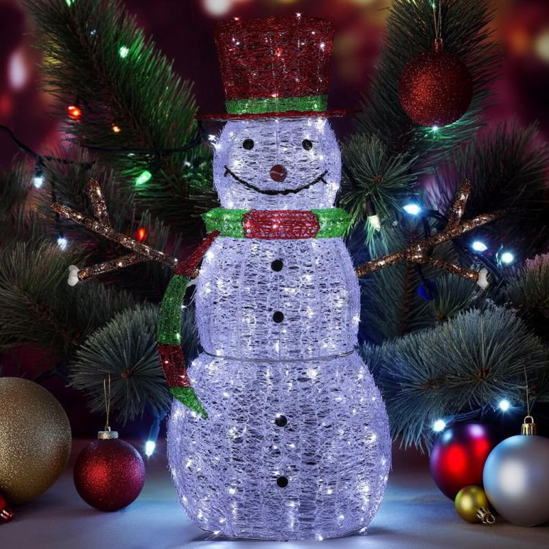 LEDクリスタルBIGスノーマン（レッド） WG-24305 クリスマス イルミネーション