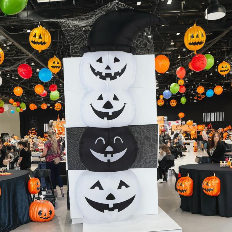 Rakuten - エアーディスプレイ 4連パンプキン ハロウィン HW-1156
