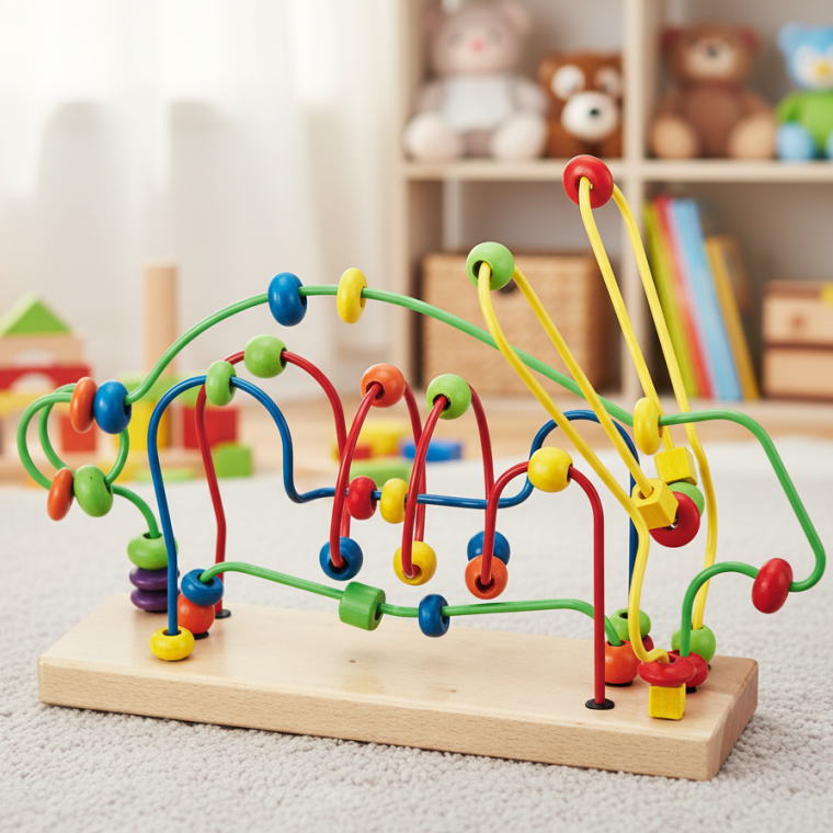 ビーズコースター ラビット 9534R 知育玩具 木のおもちゃ ルーピング 木製 幼児 子供 指先 知育 指先の運動 室内 遊び かわいい インテリア プレゼント 誕生日 ギフト 贈り物 友愛玩具 TY-2420