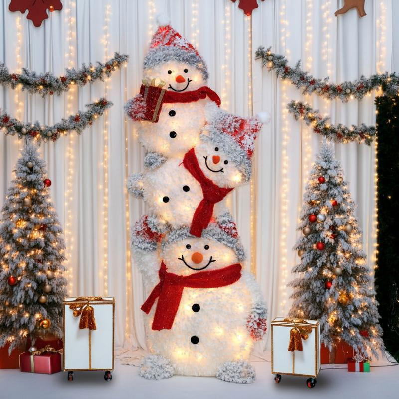 LEDファブリックスノーマンフレンズ（ハーフ） WG-2783 クリスマス イルミネーション