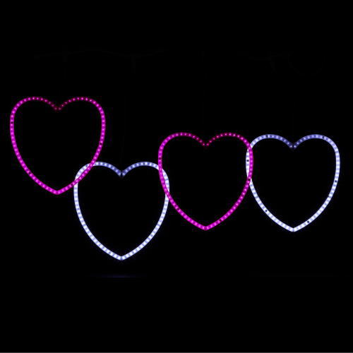 LEDウェーブハートライト（4連） WG-2357 クリスマス イルミネーション