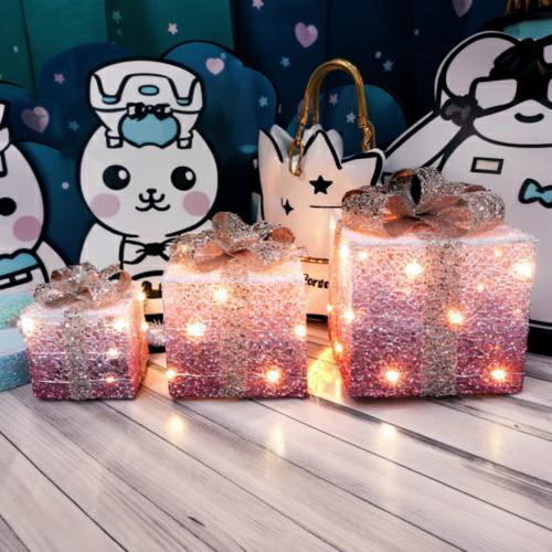 Rakuten - グラデーショングリッタープレゼントボックス（ピンク） WG-0333PI クリスマス イルミネーション