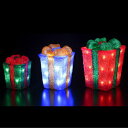 LEDクリスタルモチーフ3連プレゼントボックス WG-5324 クリスマス イルミネーション