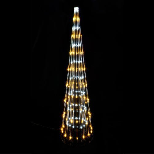 楽天エスプラネード　楽天市場店LEDダブルコーンツリー（ゴールドホワイト） 225cm WG-1320GW クリスマス イルミネーション