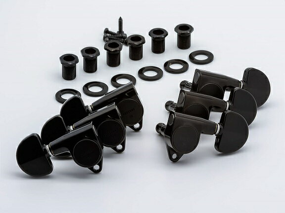 【ESP直営店】【ESP Parts】SG301-20 L3+R3 BLK3×3 グローバータイプ SET Black［パーツ/ペグ/GROVER TYPE/両連用/ブラック]