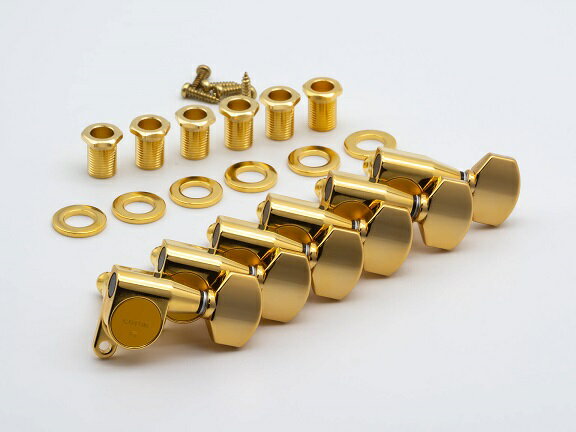 【ESP直営店】【ESP Parts】SG360-07-L GO6 in Line シャーラータイプ L SET Gold［パーツ/ペグ/SCHALLER TYPE/片連用/L側/ゴールド]