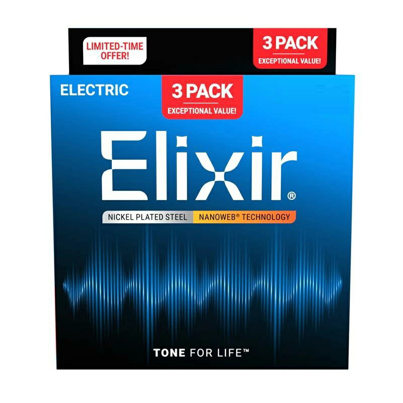 【ESP直営店】【数量限定】Elixir エレクトリックギター NANOWEBコーティング 3セットパック[エレキギター、guitar]