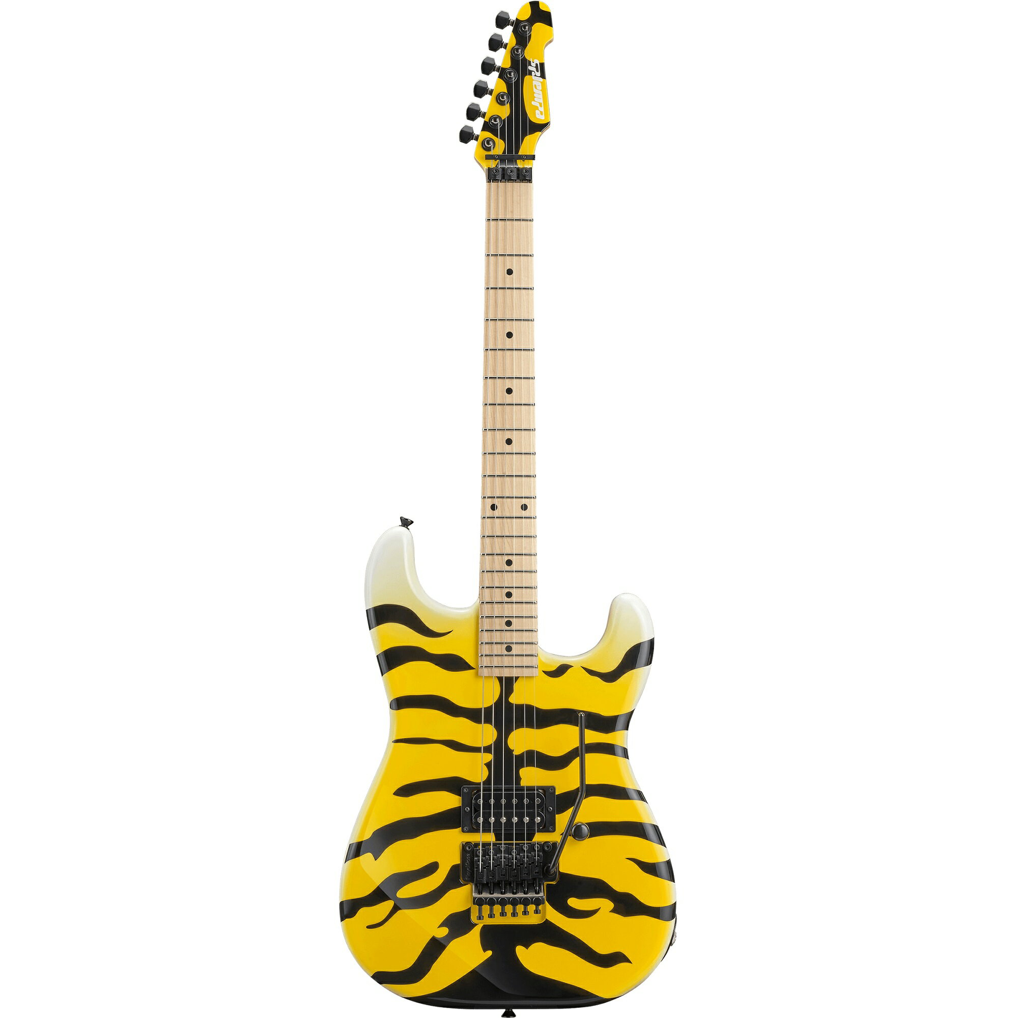 往年のファンにも馴染が深いあのモデルがEDWARDSより発売！ E-YELLOW TIGERは活動初期から使用しているタイガーストライプのギターで、ジョージ・リンチが自ら組み上げたギターを元にしています。 このモデルの最初期にはシンクロナイズドタイプのトレモロが搭載されていましたが、今回発売されるモデルは後期のフロイドローズに換装された仕様のモデルとなっています。指板はハードメイプルが採用されています。 BODY : Hard Maple NECK : Hard Maple GRIP SHAPE : GL Original U FINGERBOARD : Hard Maple SCALE : 648mm FRET : # 216, 22 Frets NUT : Locknut (R3/43mm :45mm Neck Width) CONSTRUCTION : Bolt-on (246-Cut) TUNER : GOTOH SG360-07 BRIDGE : Floyd Rose (FRT-2000) PICKUP : ESP LH-200R CONTROL : Volume COLOR : Yellow Tiger Graphic with GigBag ※こちらの商品は【メーカーお取り寄せ】となっております。メーカーオーダー分をご用意できる場合もございますが、在庫がない場合には受注生産となりまして完成まで数ヶ月制作期間を頂きます。 詳しい納期など、お気軽にお問合せくださいませ。