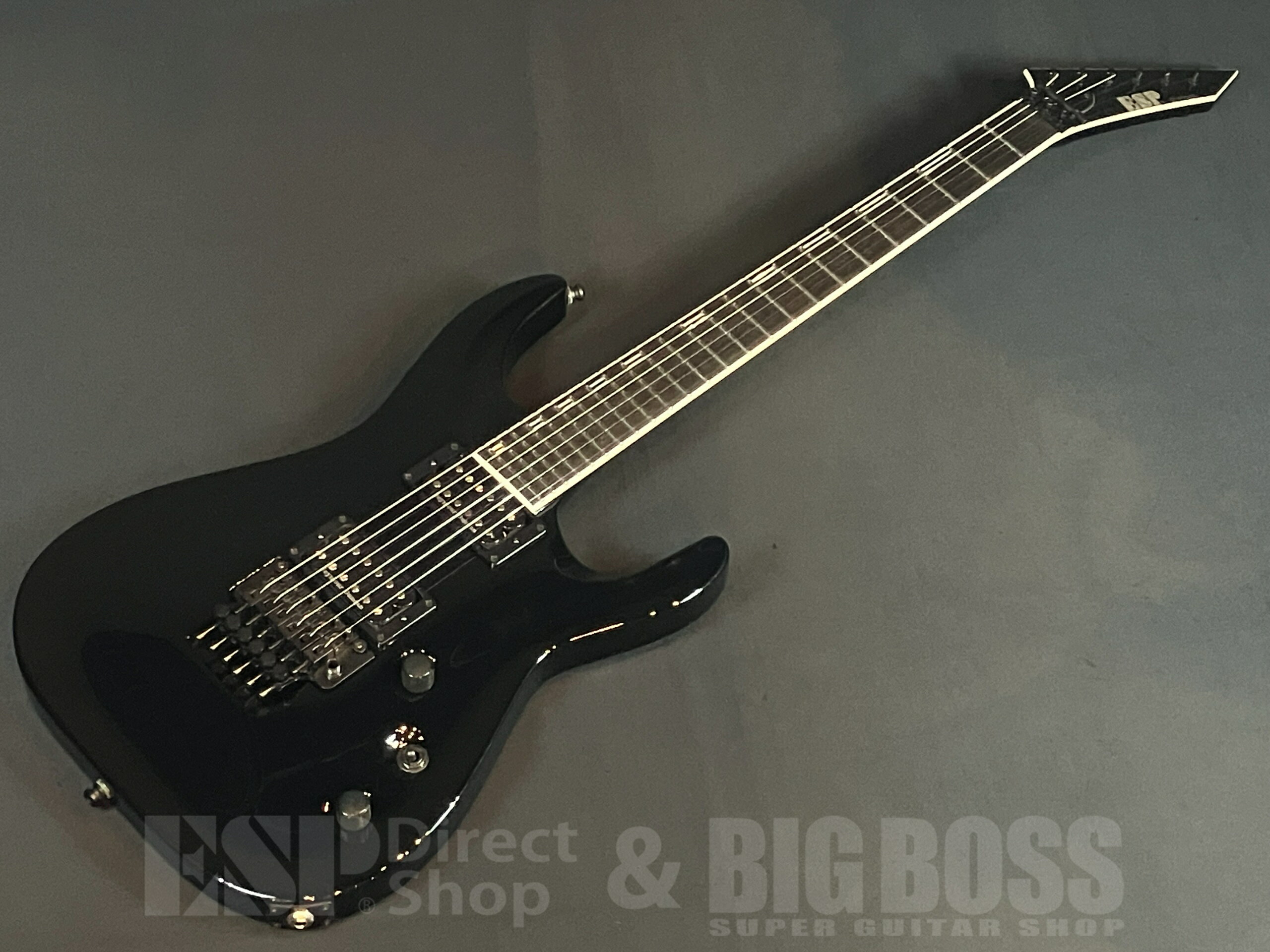 HORIZONの「HH」ピックアップレイアウトモデルが新たにラインアップ！ ■主な仕様 BODY：Alder (Thickness 47mm) NECK：Hard Maple 3P GRIP SHAPE：Thin U FINGERBOARD：Ebony w/White Binding RADIUS：305R SCALE：648mm NUT：LockNut (42mm/R2) INLAY：(Top)Double Stripes (MOP &amp; Recon Stone), (Side)SGM-23L FRET：EXJ-SS, 24frets CONSTRUCTION：Neck-thru-body TUNER：GOTOH SG360-07 MG-T BRIDGE：Floyd Rose Original PICKUPS：(Neck) Seymour Duncan CS 59/Jazz Hybrid, (Bridge) Seymour Duncan CS JB/Custom Hybrid TB PARTS COLOR：Black CONTROLS：Master Volume, Master Tone, Toggle PU Selector 重量:約3.3kg こちらの商品はESPクラフトハウス以外の店舗からの発送商品となります。 セットアップ・点検については、ESPクラフトハウス同様に行なっておりますのでご安心ください。 ※掲載商品は店舗/他のWEBサービス等と並行して販売しております。随時在庫状況の更新を行っておりますが、売り切れの場合はご了承下さい。 なお、在庫の確認につきましてはお電話・メールにてお問い合わせください。
