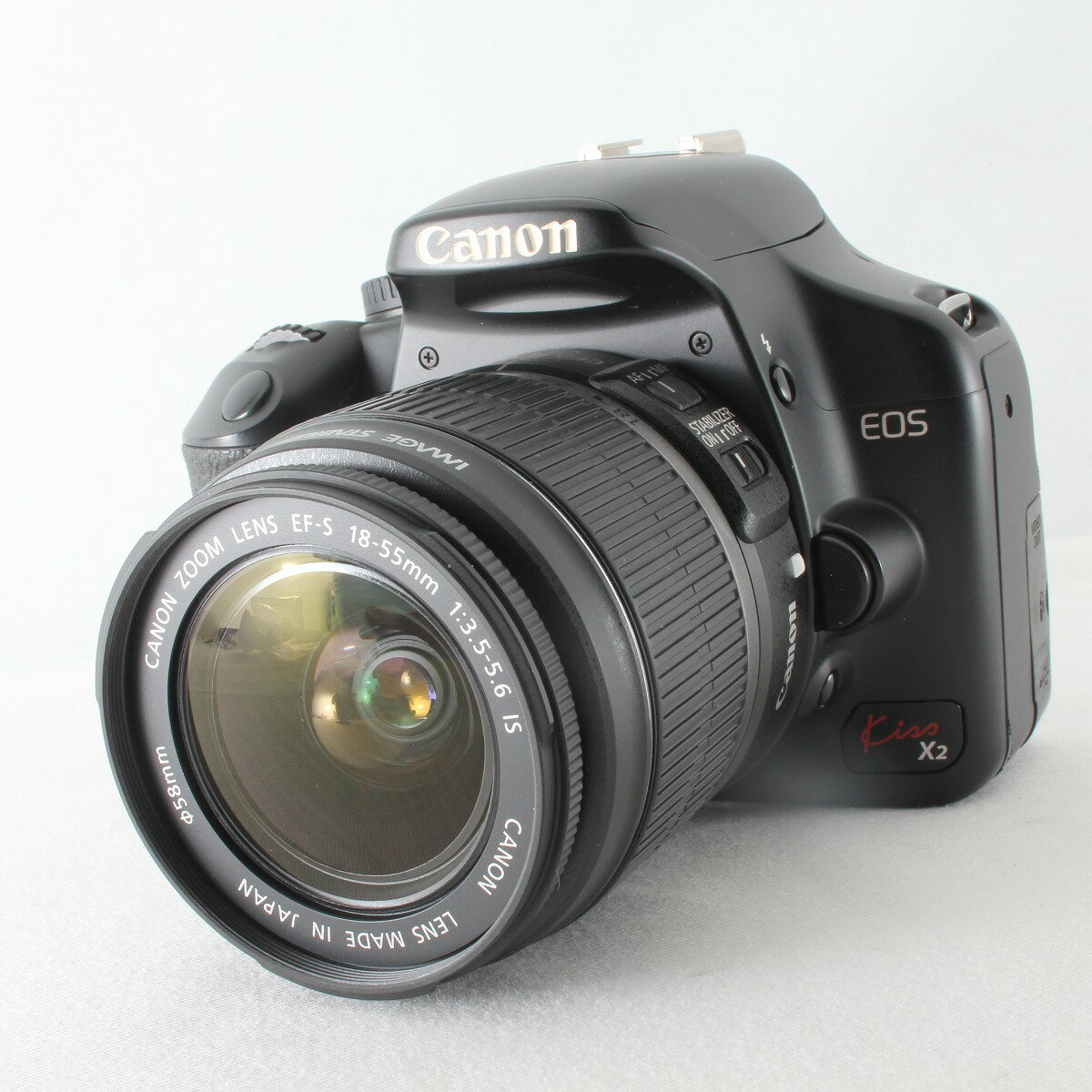 【中古】キヤノン Canon EOS Kiss X2 レンズキット 僅か3441ショット 新品充電器◇44463