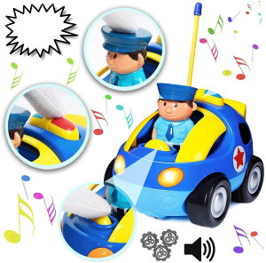 Esperanza(エスペランサ) ラジコンカー リモコンカー 子供 3歳 4歳 5歳 6歳 警察官 パトカー おもちゃ ブルー ラジコン リモート クリスマス 誕生日 プレゼント (t-0084-01)