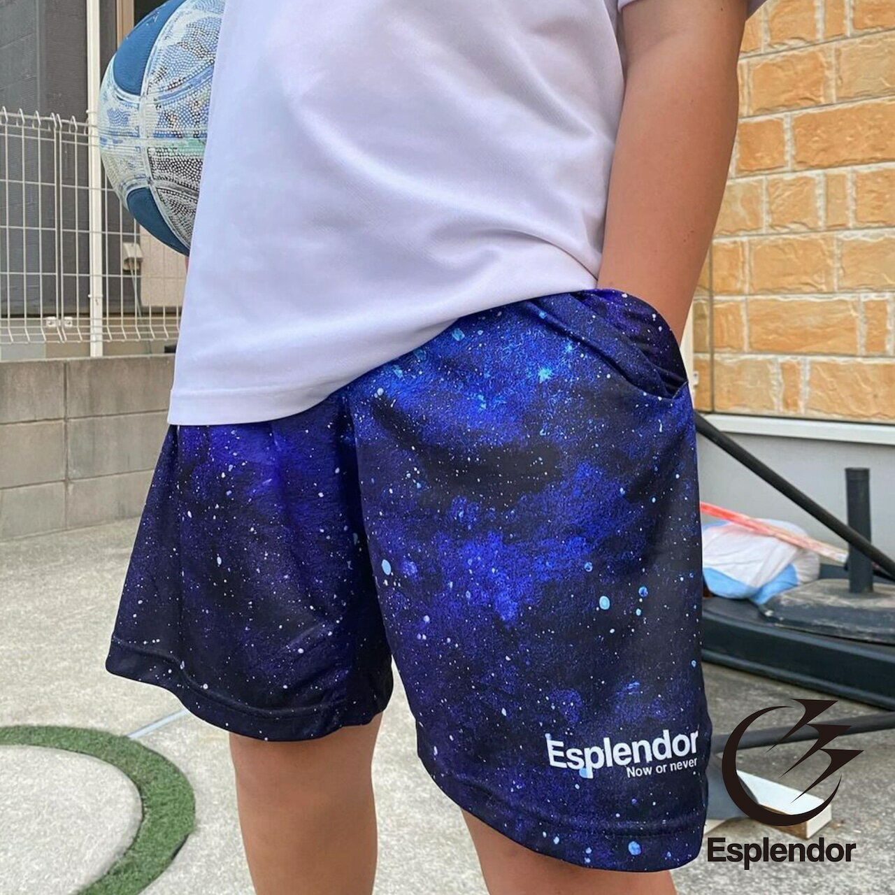 Esplendor（エスプレンダー）　ショート丈　宇宙 バスパン　 バスケ　パンツ　バス...