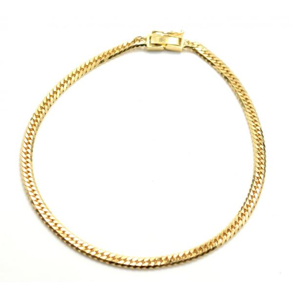 新品 18金 喜平 アンクレット K18 6面カットダブル 10g 24cm 造幣局検定マーク 刻印入り メンズ レディース キヘイ チェーン