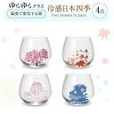 『冷感 日本四季 ゆらゆらグラス』温度で色が変わる 丸モ高木陶器
