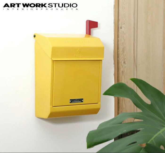 ARTWORKSTUDIO 壁掛けポスト TK-2079 Mail box 2 メールボックス2 郵便ポスト エンボス文字なし ダイヤル式ロック フラグ付き スチール製 A4サイズ投函可 おしゃれ アメリカン シンプル