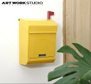 ARTWORKSTUDIO 壁掛けポスト TK-2079 Mail box 2 メールボックス2 郵便ポスト エンボス文字なし ダイヤル式ロック フラグ付き スチール製 A4サイズ投函可 おしゃれ アメリカン シンプル