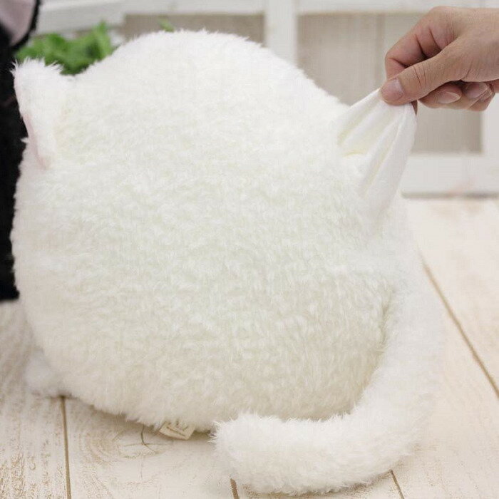 【ティッシュケース ぬいぐるみ】 イナダ商事 アニマル ティッシュカバー ふぅ(ホワイト) IAC-TS-376ティッシュカバー 可愛い 布製ティッシュケース 車 ぬいぐるみ [3]