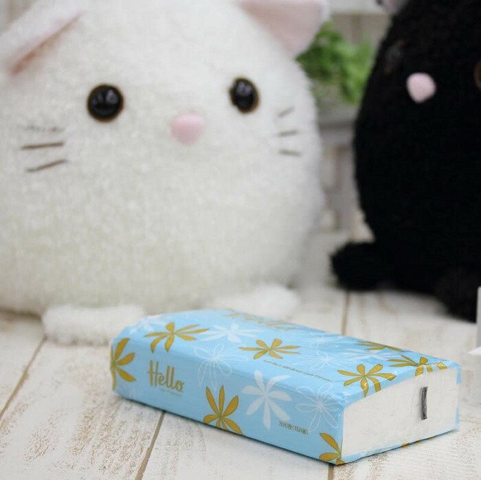 【ティッシュケース ぬいぐるみ】 イナダ商事 アニマル ティッシュカバー ふぅ(ホワイト) IAC-TS-376ティッシュカバー 可愛い 布製ティッシュケース 車 ぬいぐるみ [2]