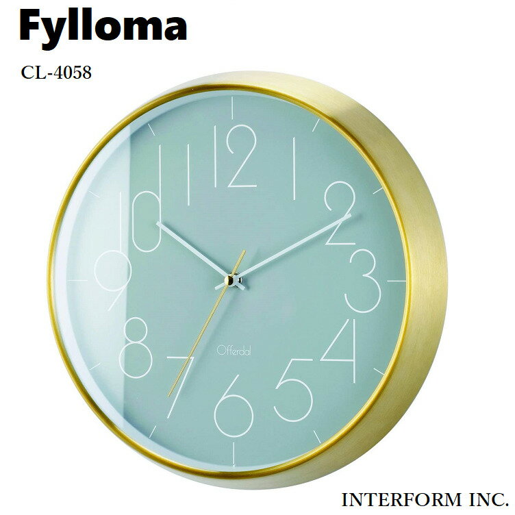 INTERFORM/インターフォルム おしゃれ時計Fylloma フィロマ 掛時計 CL-4058電波時計 掛時計 掛け時計 ウォールクロック ステップムーブメントオシャレ