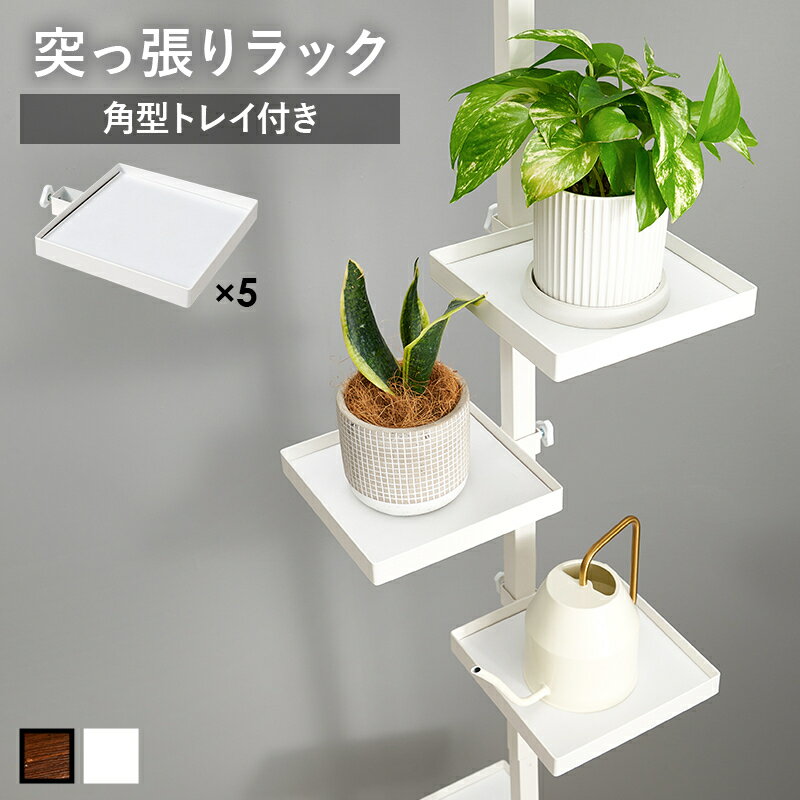 ディスプレイラック 突っ張り収納 収納棚 ポールラック 収納ラック 突っ張り棒&パーツ 6点セット(角型) KTR-3117