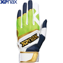 ザナックス Xanax キッズ ジュニアバッティング手袋両手 ホワイト×ネイビー BBG103J 0150