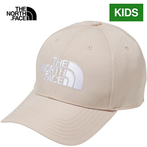 ザ・ノース・フェイス ノースフェイス キッズ 帽子 TNFロゴキャップ Kids TNF Logo Cap ベージュ NNJ42304 BE 子ども 子供服 誕生日 プレゼント クリスマス ギフト