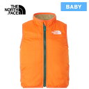 ザ・ノース・フェイス ノースフェイス ベビー ジャンパー リバーシブルコージーベスト B Reversible Cozy Vest マンダリン NYB82345 MD 毛足の長い モコモコ フリース キッズ 子供