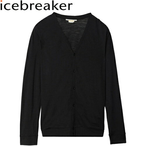 楽天YOCABITO　楽天市場店アイスブレーカー icebreaker メンズ レディース U メリノ 150 カーディガン U MERINO 150 CARDIGAN ブラック IT52370 K